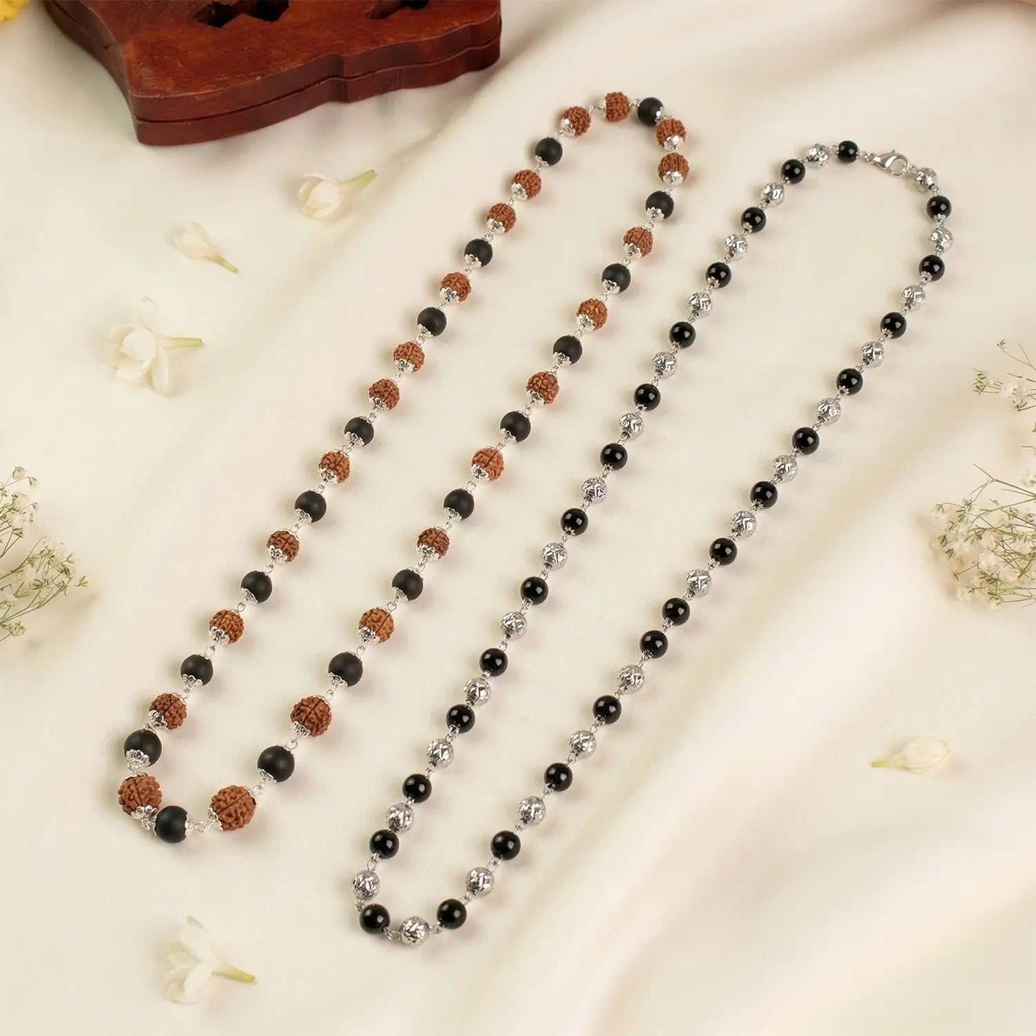 Rudraksha & Black Onyx Mala | Starveda